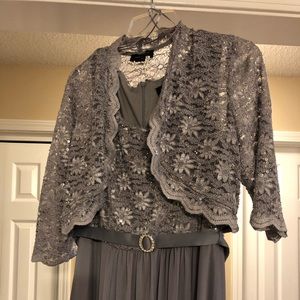 Size 12 Gray formal, prom, mother of bride, cruise
